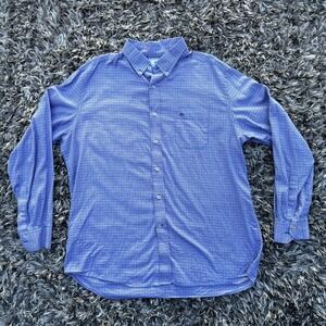 Southern Tide Men's Blue White Check Hounds Tooth Classic Fit Button Down Sz XL